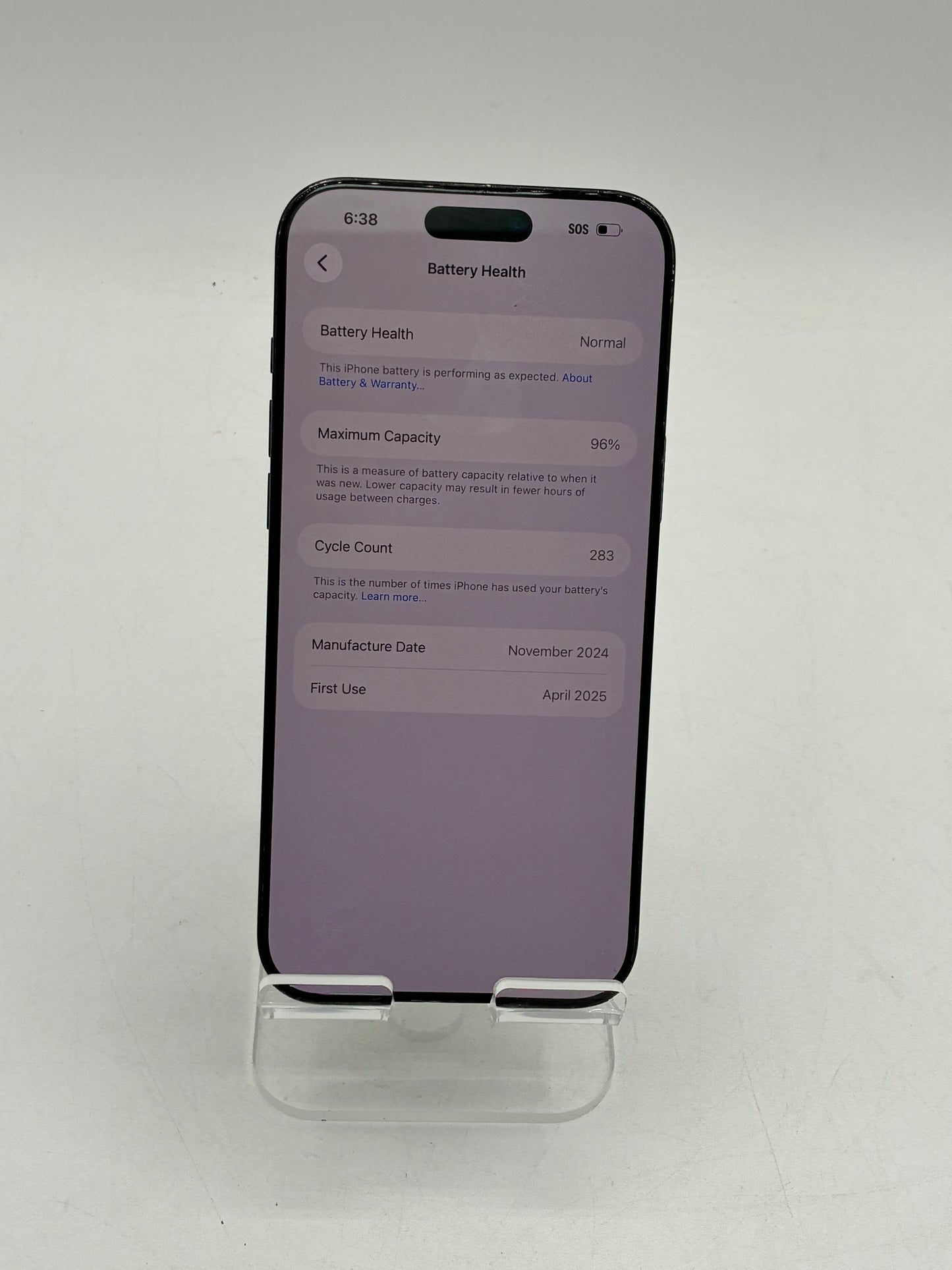 Unlocked Apple iPhone 16 Pro Max 256GB Black Titanium 95%BH Cracked Back