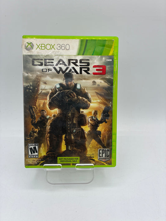 Gears of War 3 Xbox 360 Video Game- Free Shipping