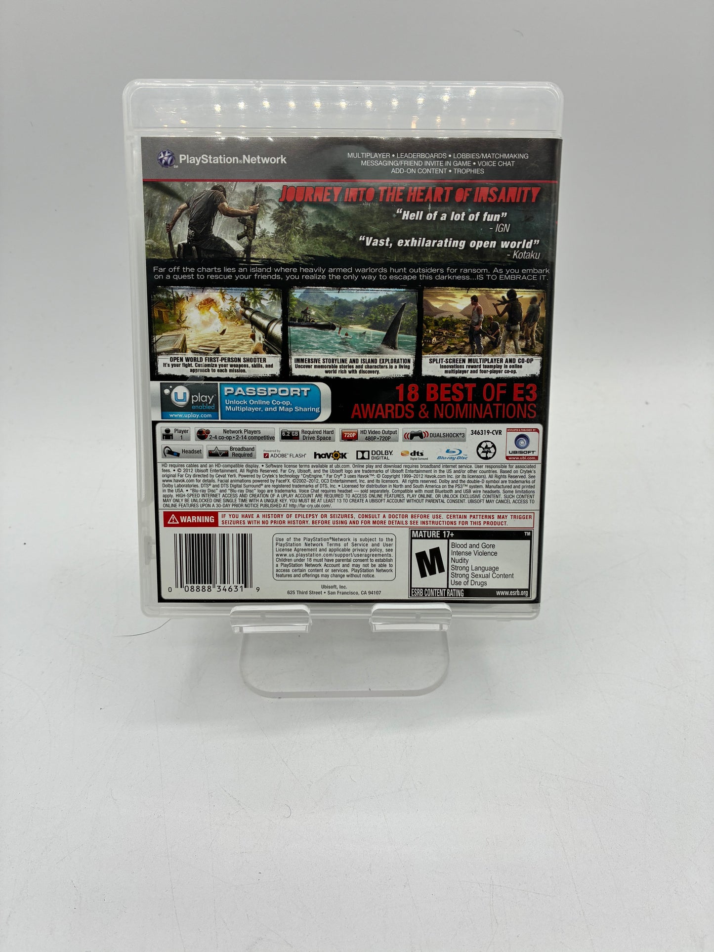 Far Cry 3 Sony PlayStation 3 PS3 Video Game - Free Shipping