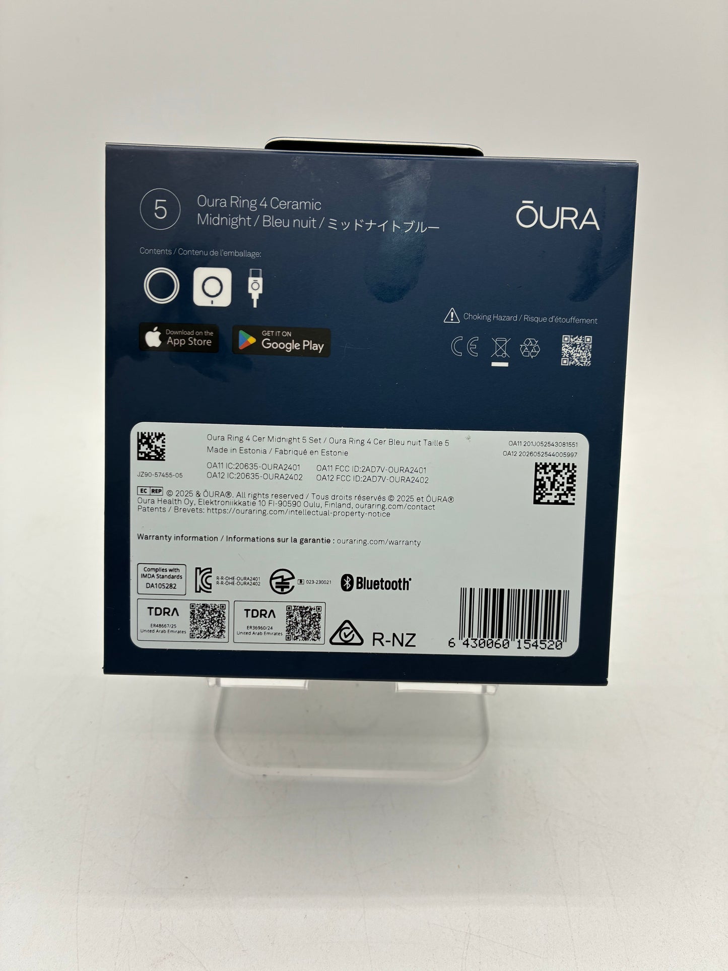 OURA Smart Ring Gen 4 Size 5 Silver