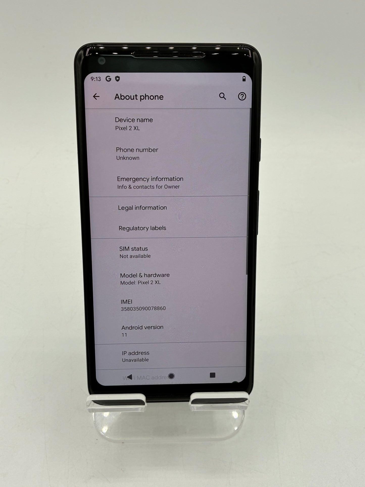 Google Pixel 2 XL 6 Inch 64GB Black Unlocked Excellent Condition