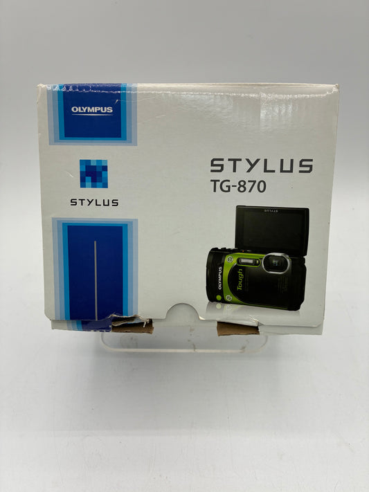 Olympus TG-870 Tough Waterproof Digital Camera With Box