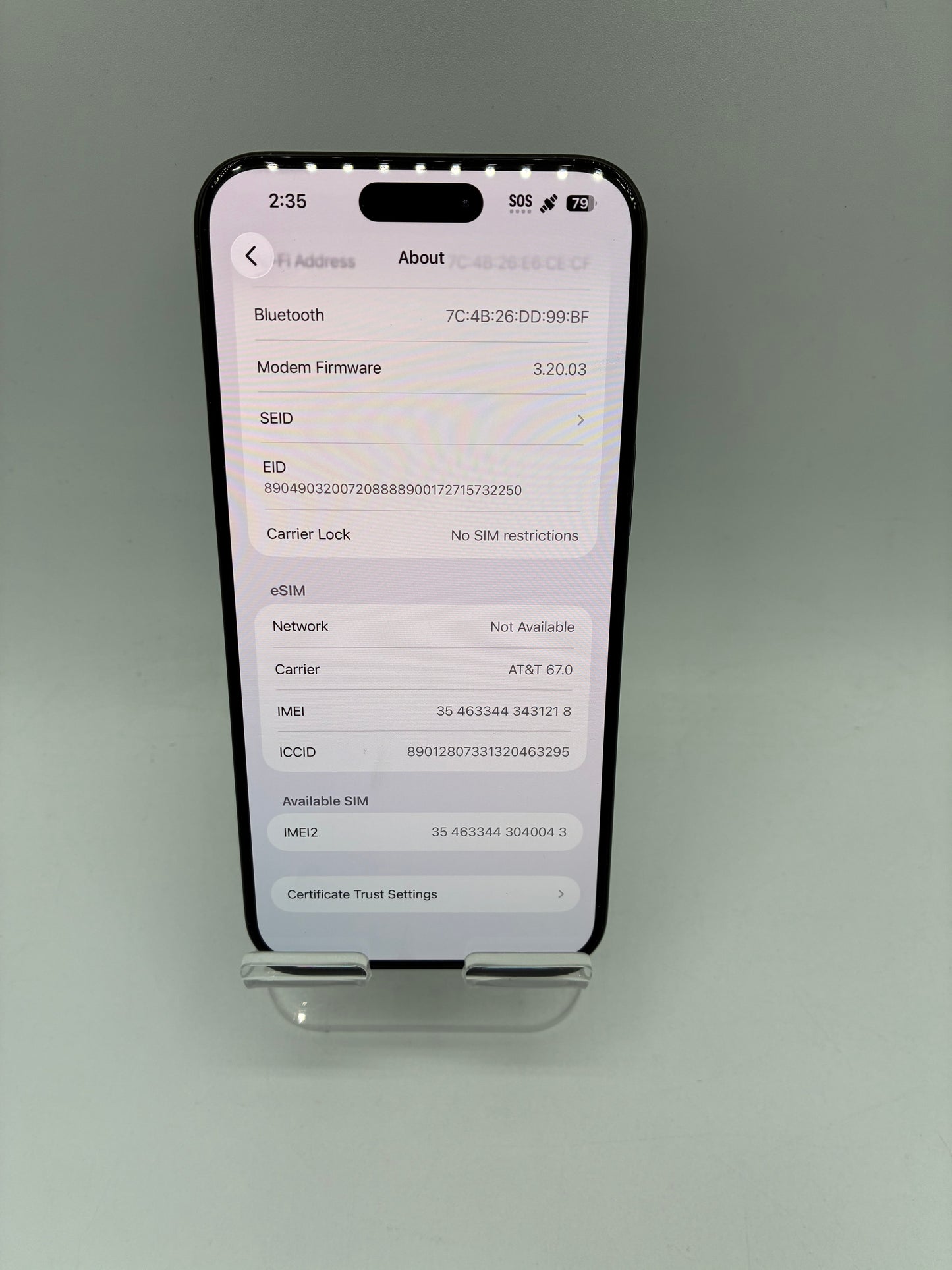 Unlocked Apple iPhone 15 Pro Max 6.7" 1TB Black A2849 MU663LL/A 88% Battery