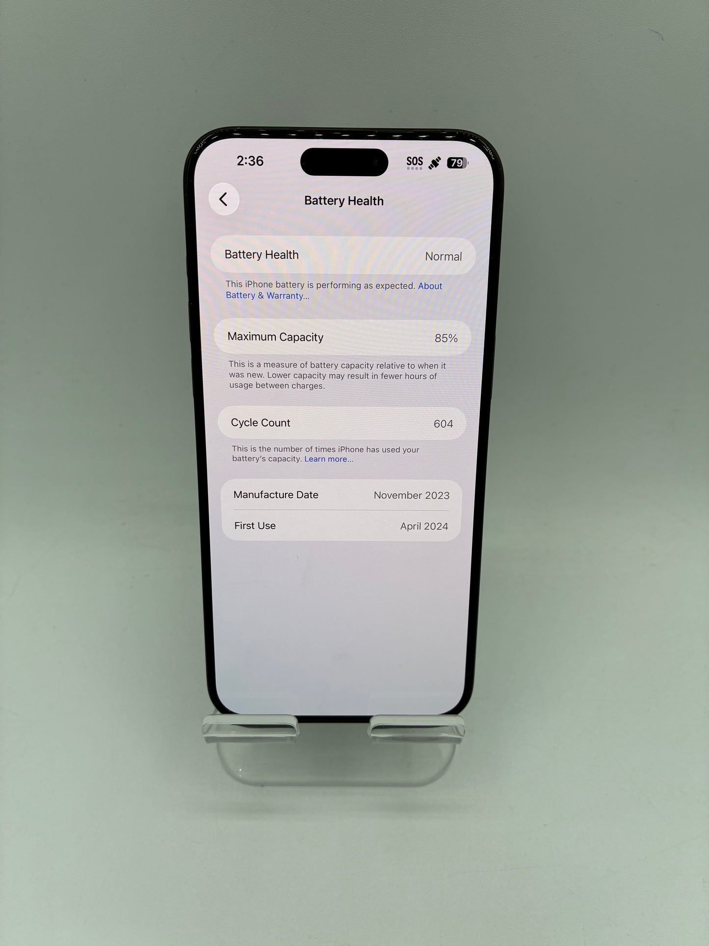 Unlocked Apple iPhone 15 Pro Max 6.7" 1TB Black A2849 MU663LL/A 88% Battery