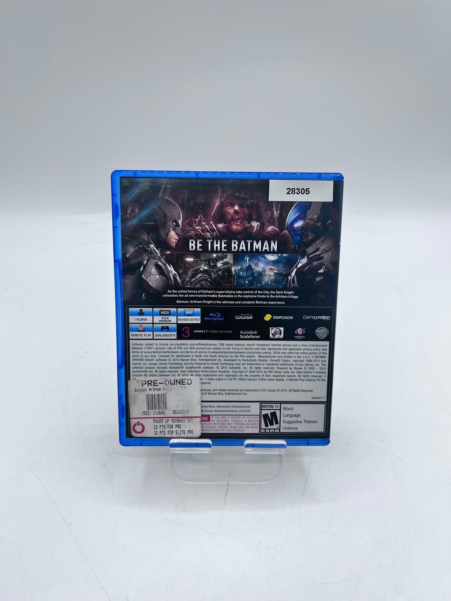 Playstation 4 Batman Arkham Knight Video Game