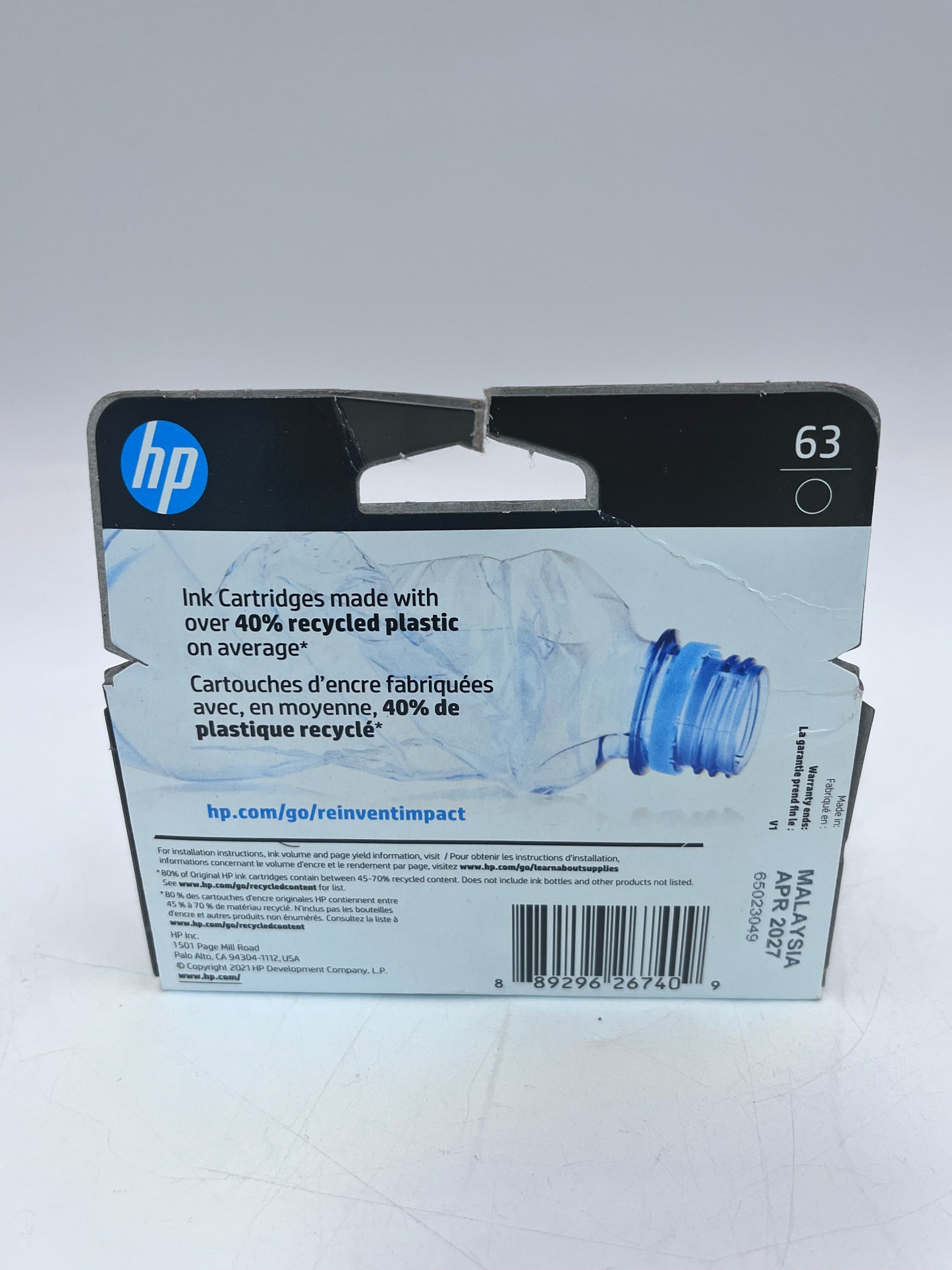 HP 63 Printer Toner - Black