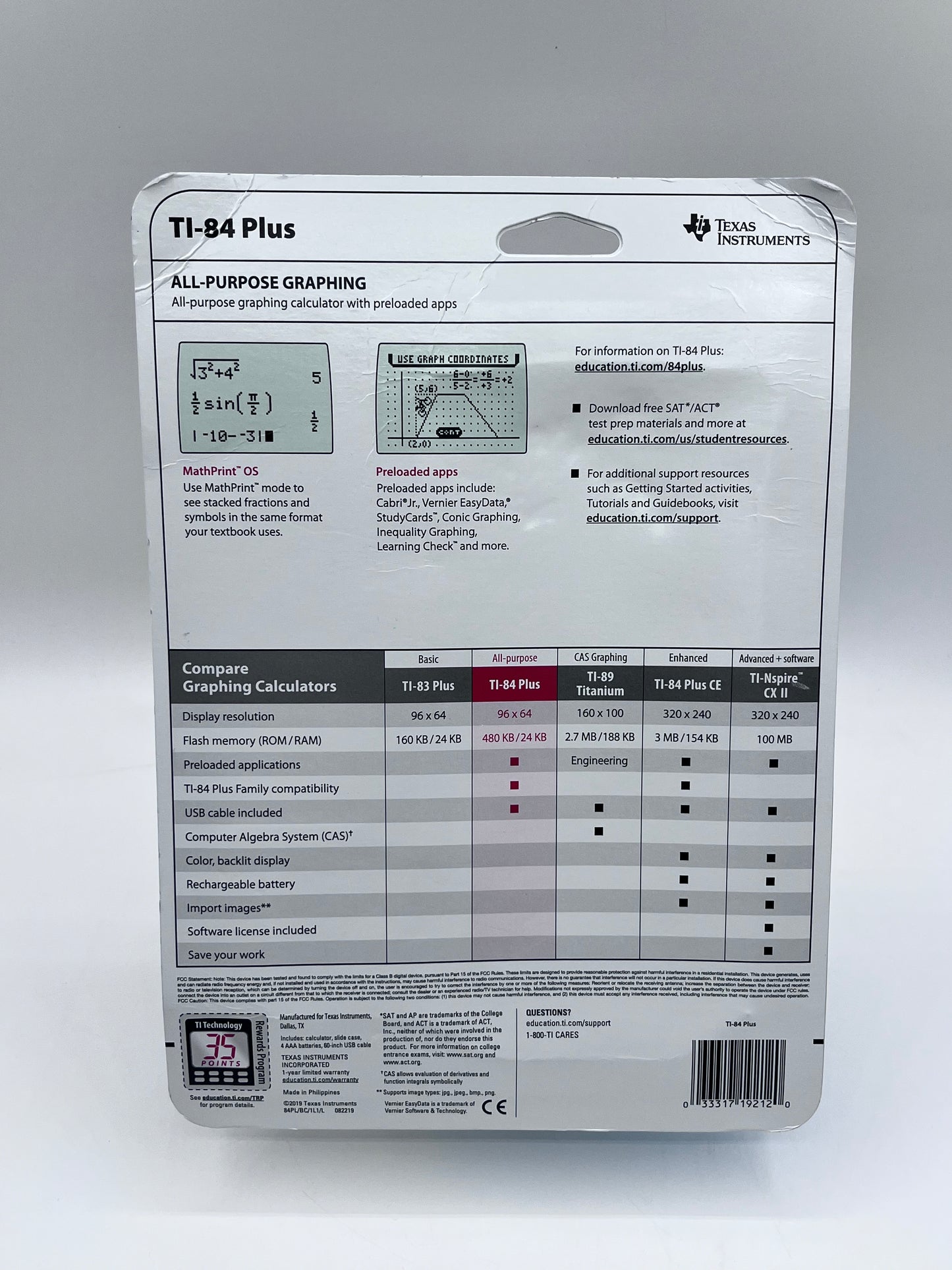 Texas Instruments Ti-84 Plus Calculator Black