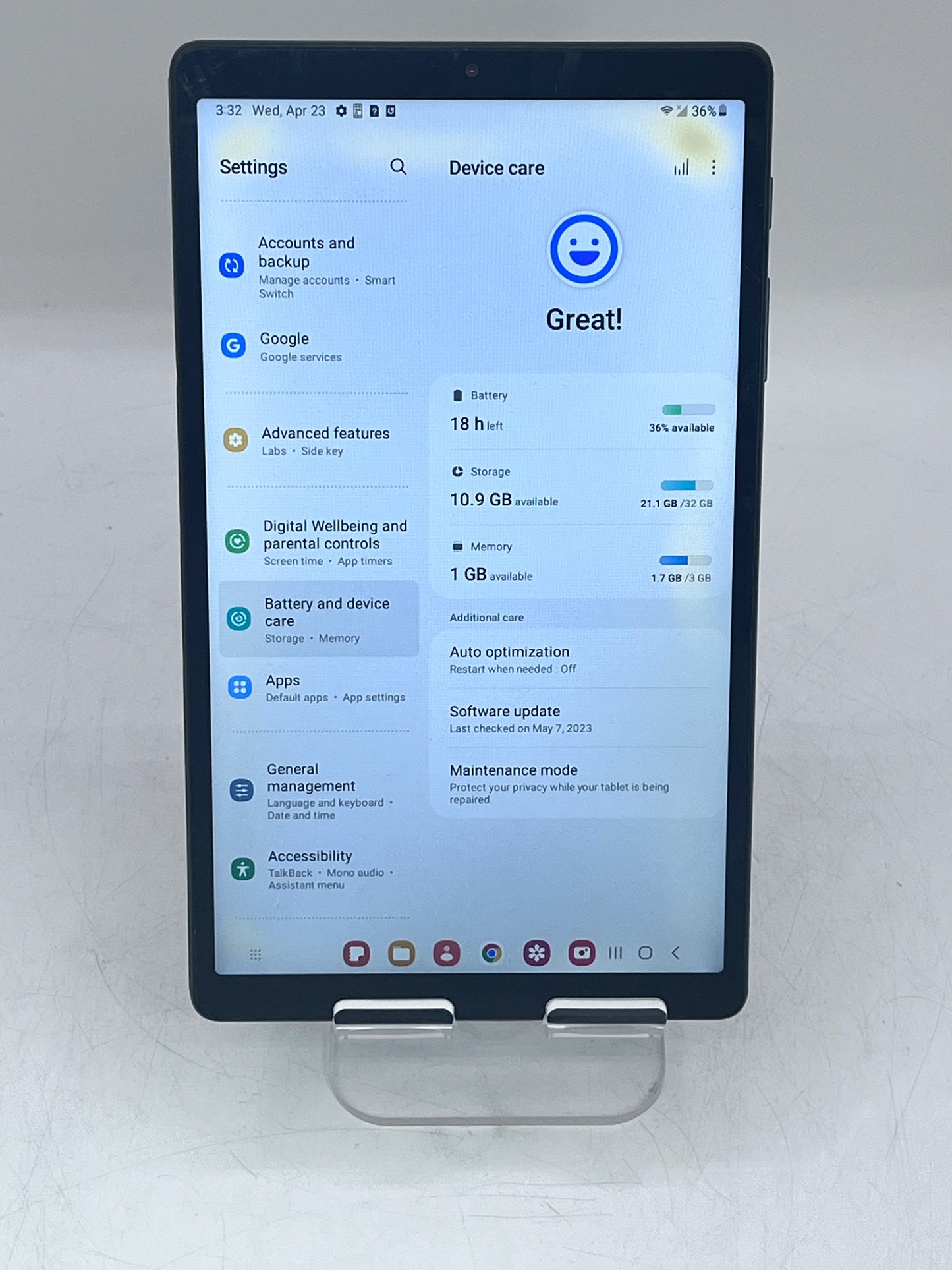 Samsung Galaxy Tab A7 Lite - 64GB - Dark Gray SM-T220NZAFXAR