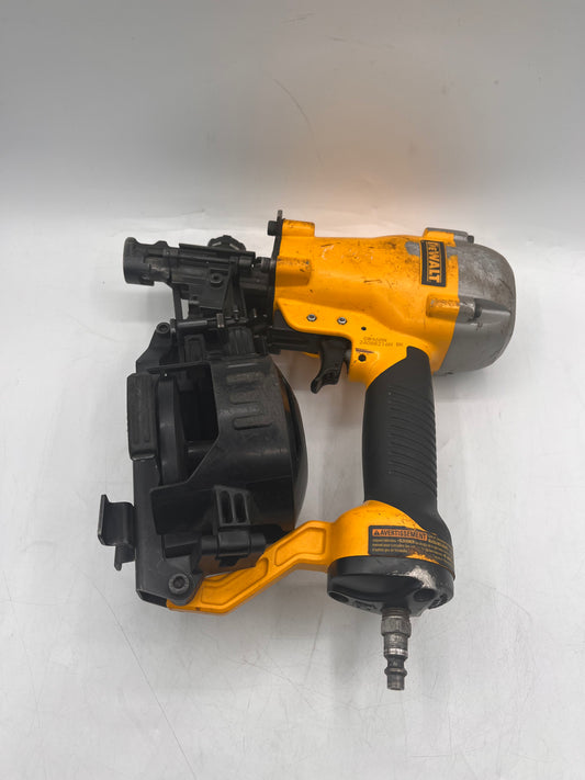DEWALT DW45RN Pneumatic Coil Roofing Nailer Yellow Black Nail Gun