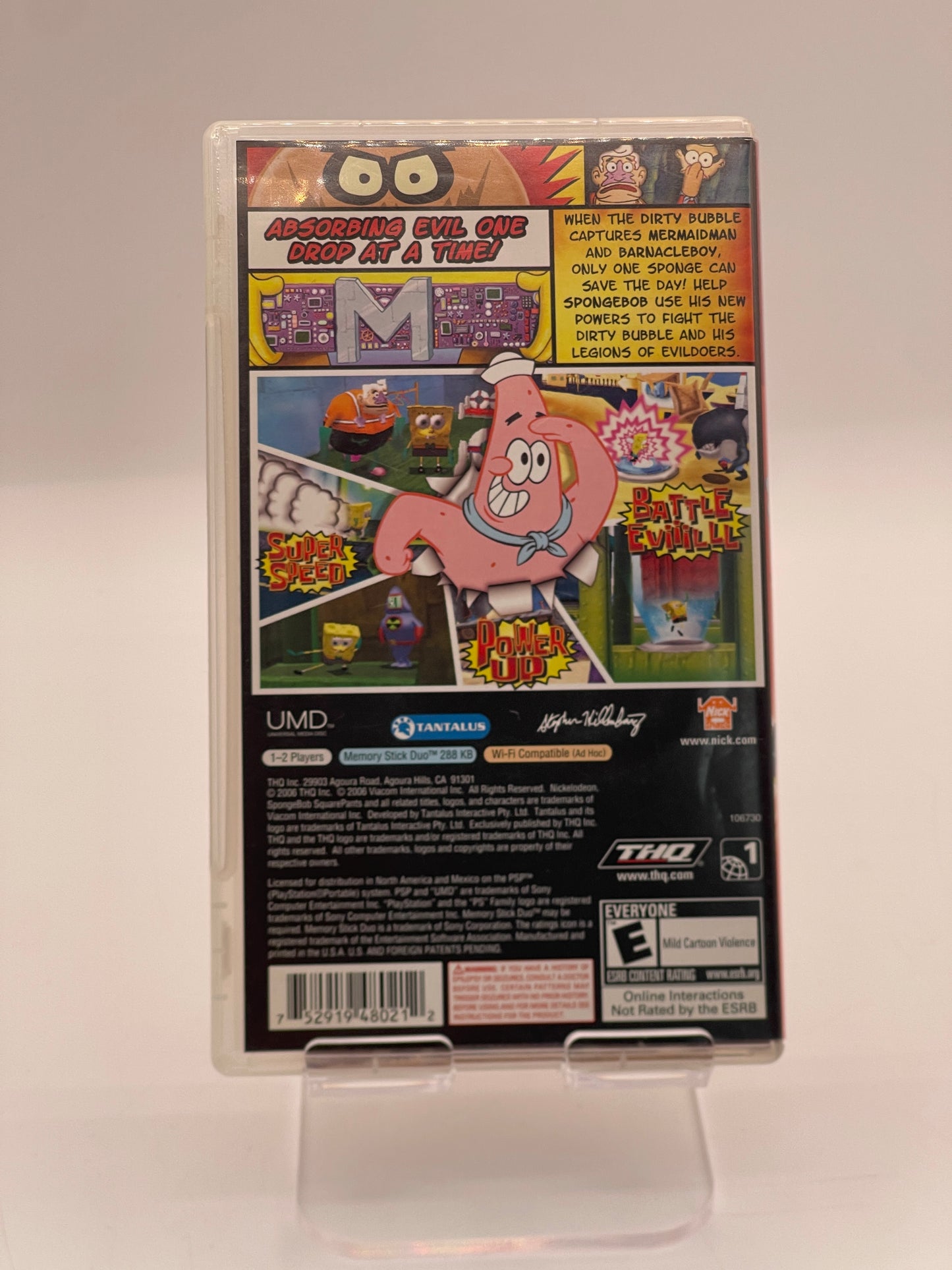 SPONGEBOB SQUAREPANTS: THE YELLOW AVENGER PSP Game CIB
