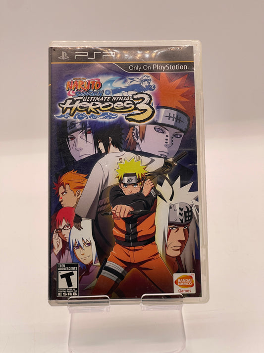 Naruto Shippuden: Ultimate Ninja Heroes 3 (Sony PSP, 2010) CIB Tested