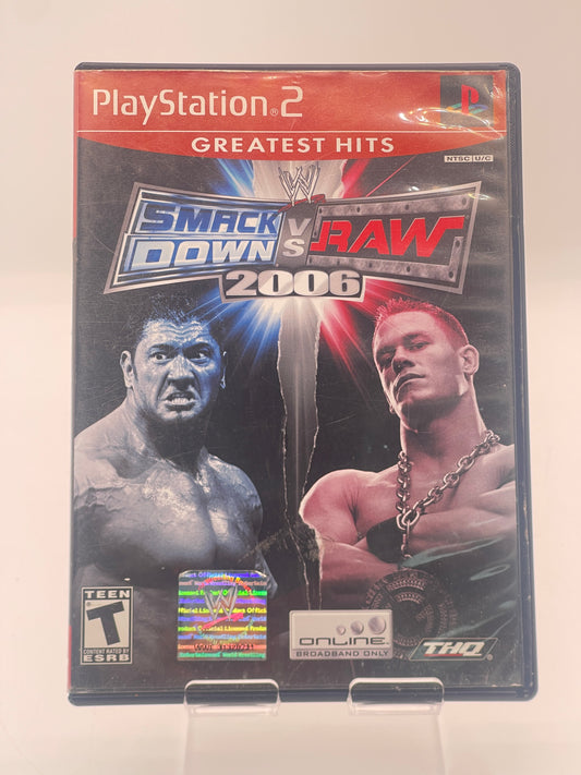 WWE SmackDown vs. Raw 2007 PS2 DISK & CASE (NO MANUAL) TESTED