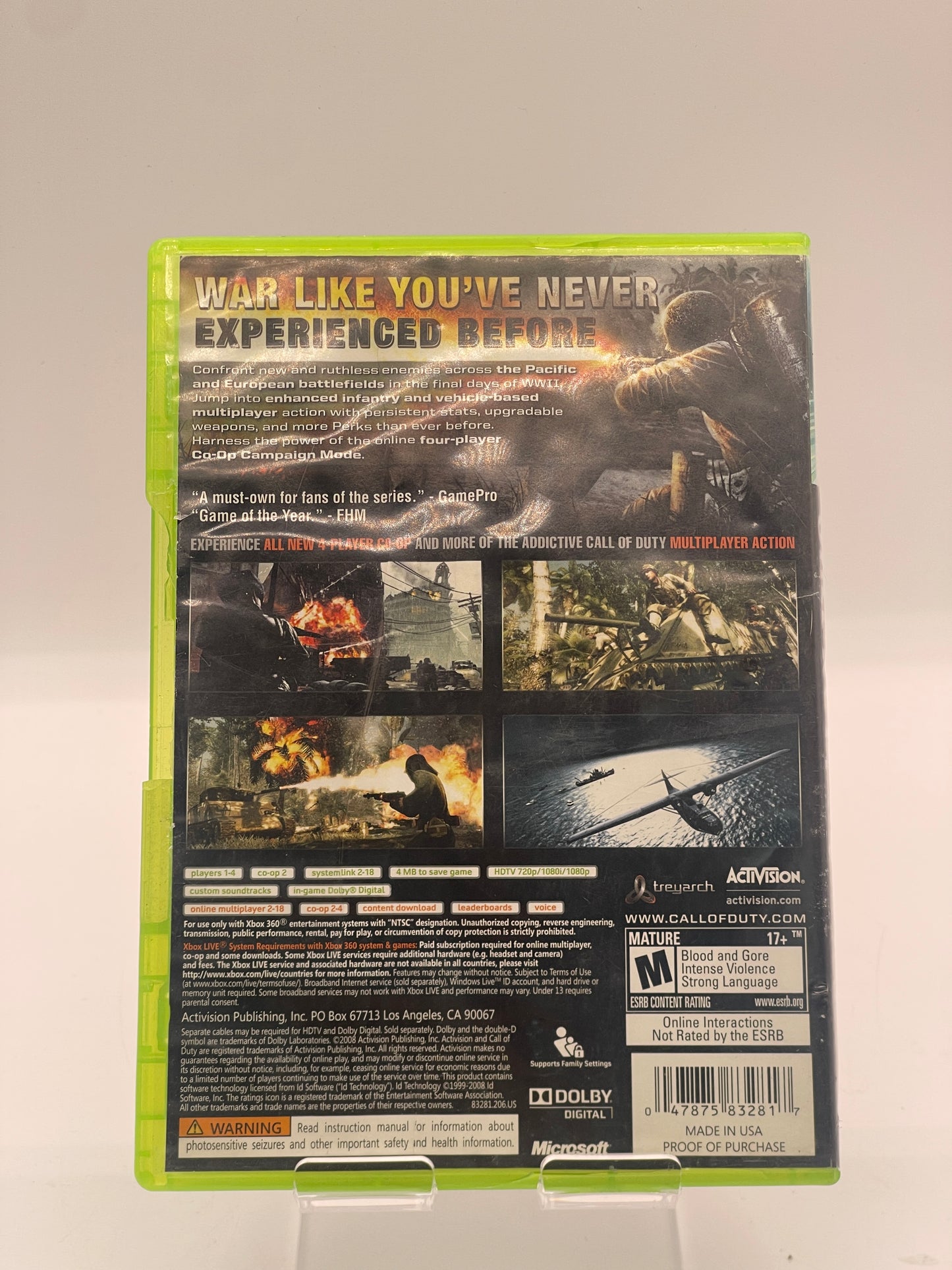 Call of Duty: World at War - Microsoft Xbox 360 - Tested