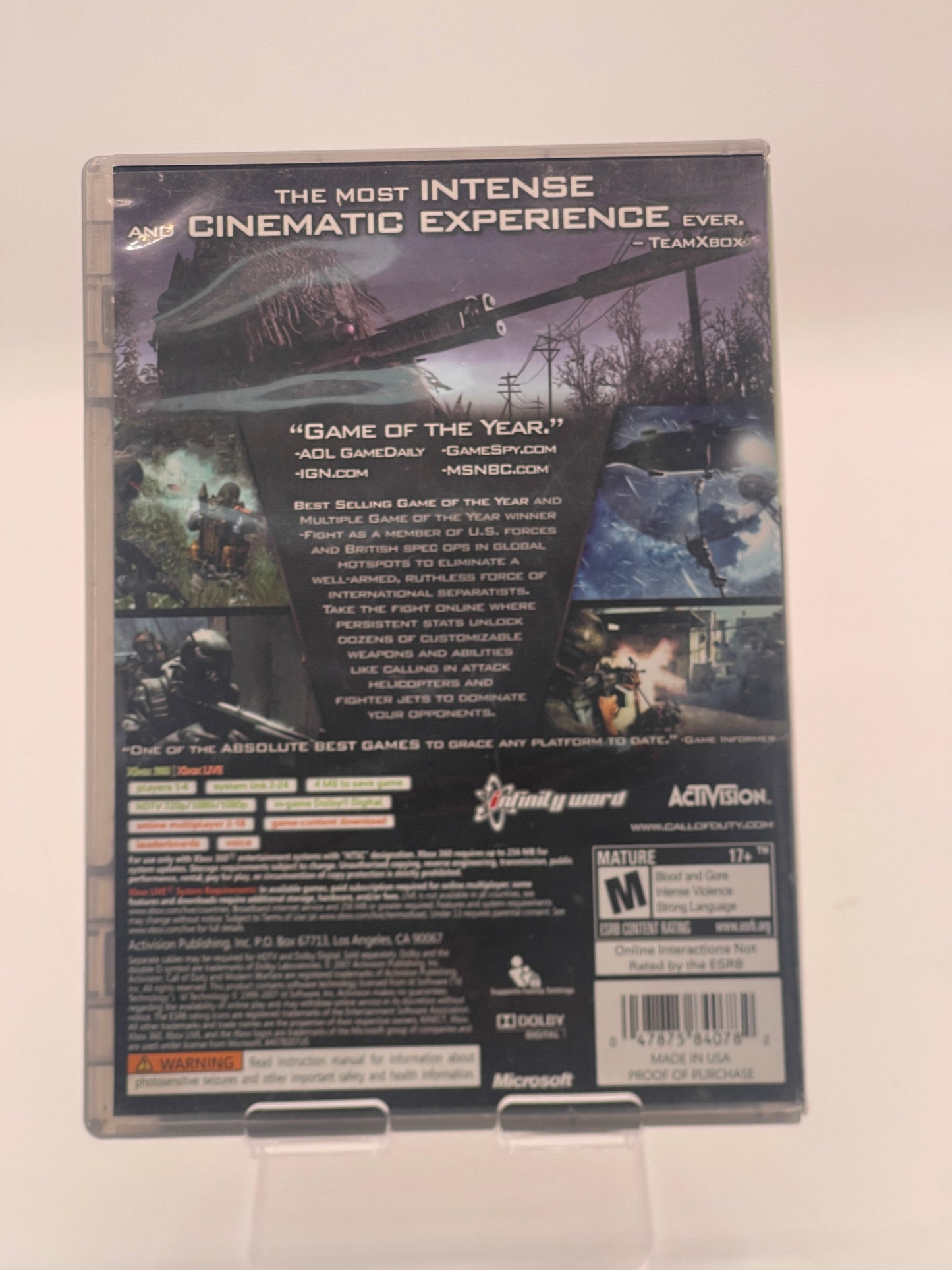 Call of Duty 4: Modern Warfare Platinum Hits (Microsoft Xbox 360) Tested