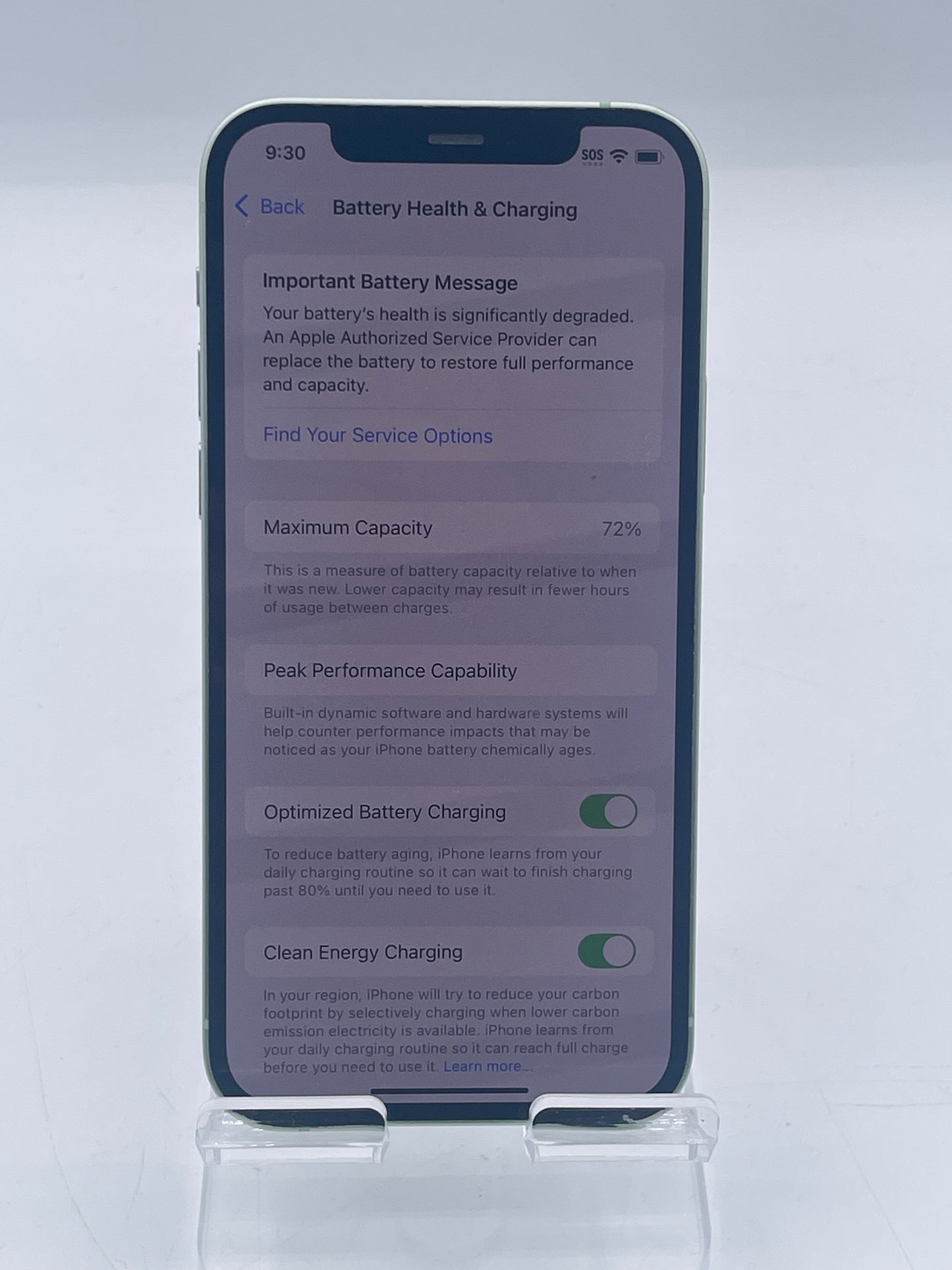 Unlocked Apple iPhone 12 256GB A2172 Green Free Shipping