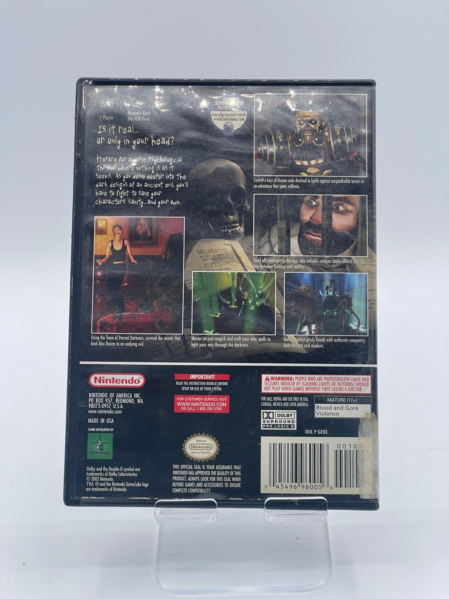 Eternal Darkness : Sanity's Requiem (Nintendo Gamecube 2002) Case & Game Only