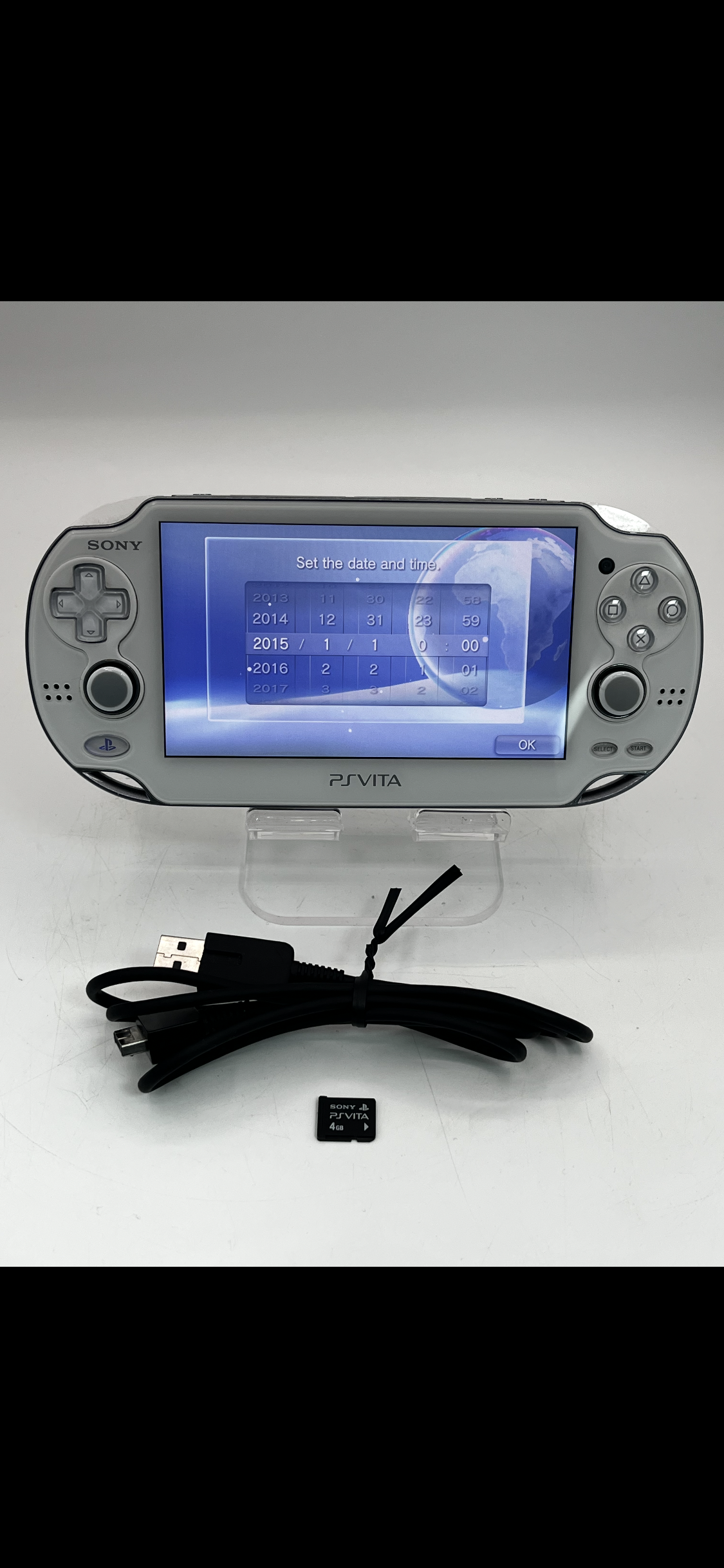PS Vita PCH-1000 Sony PlayStation Crystal White Console Only Region Free Tested
