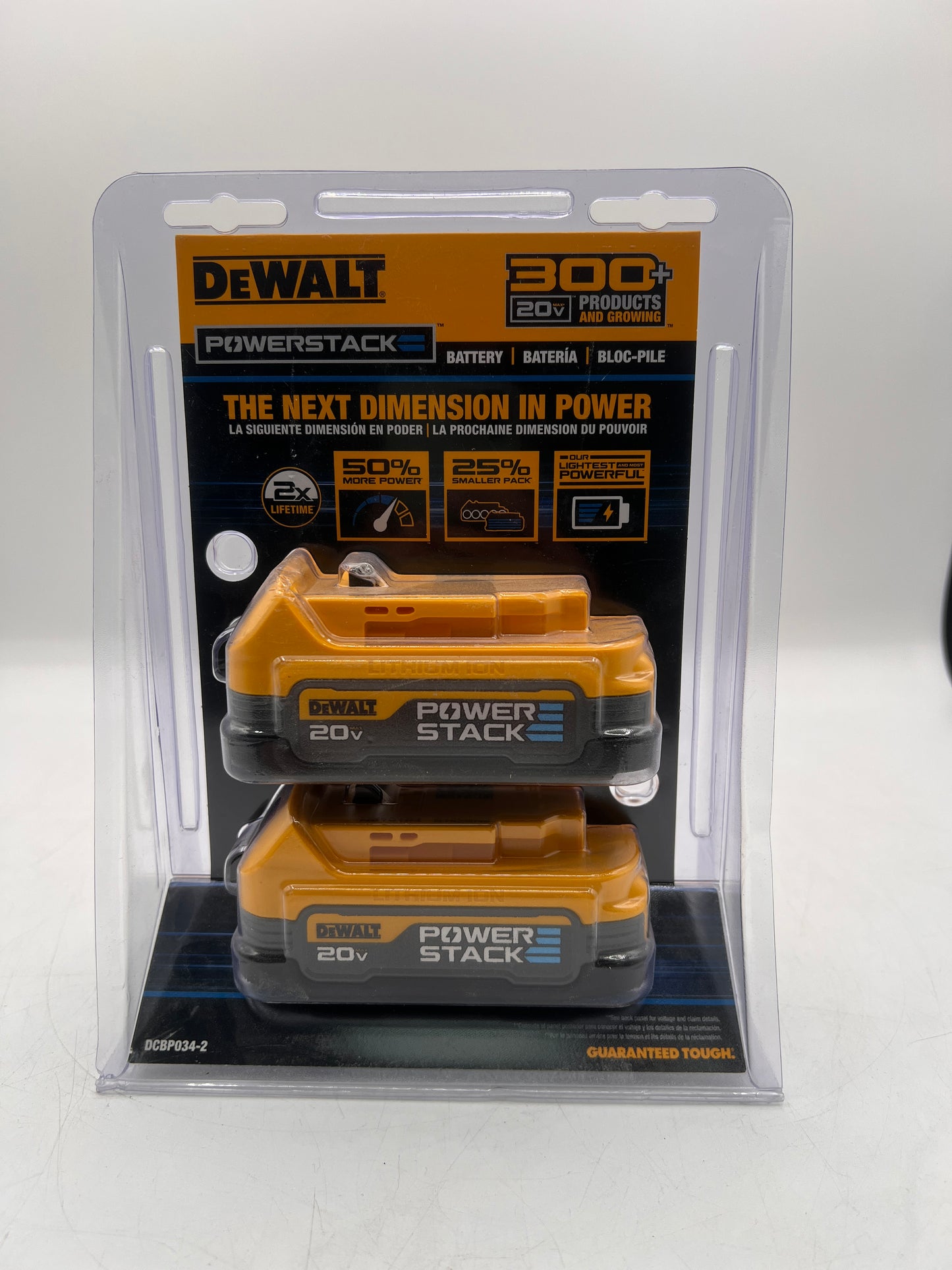 DEWALT DCBP034-2 20V POWERSTACK Compact Li-Ion 1.7 AH Battery (Pack of 2)