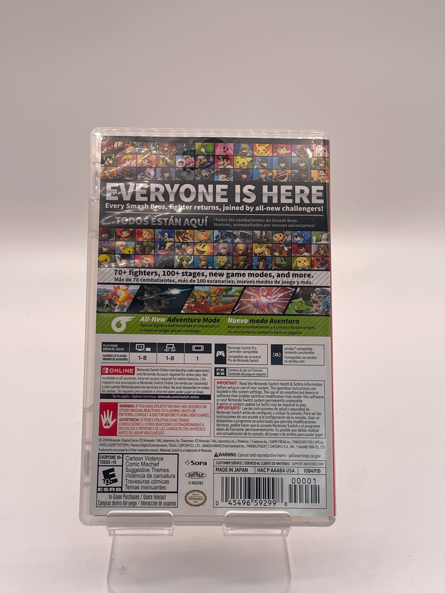 Super Smash Bros. Ultimate Nintendo Switch Game w/Case