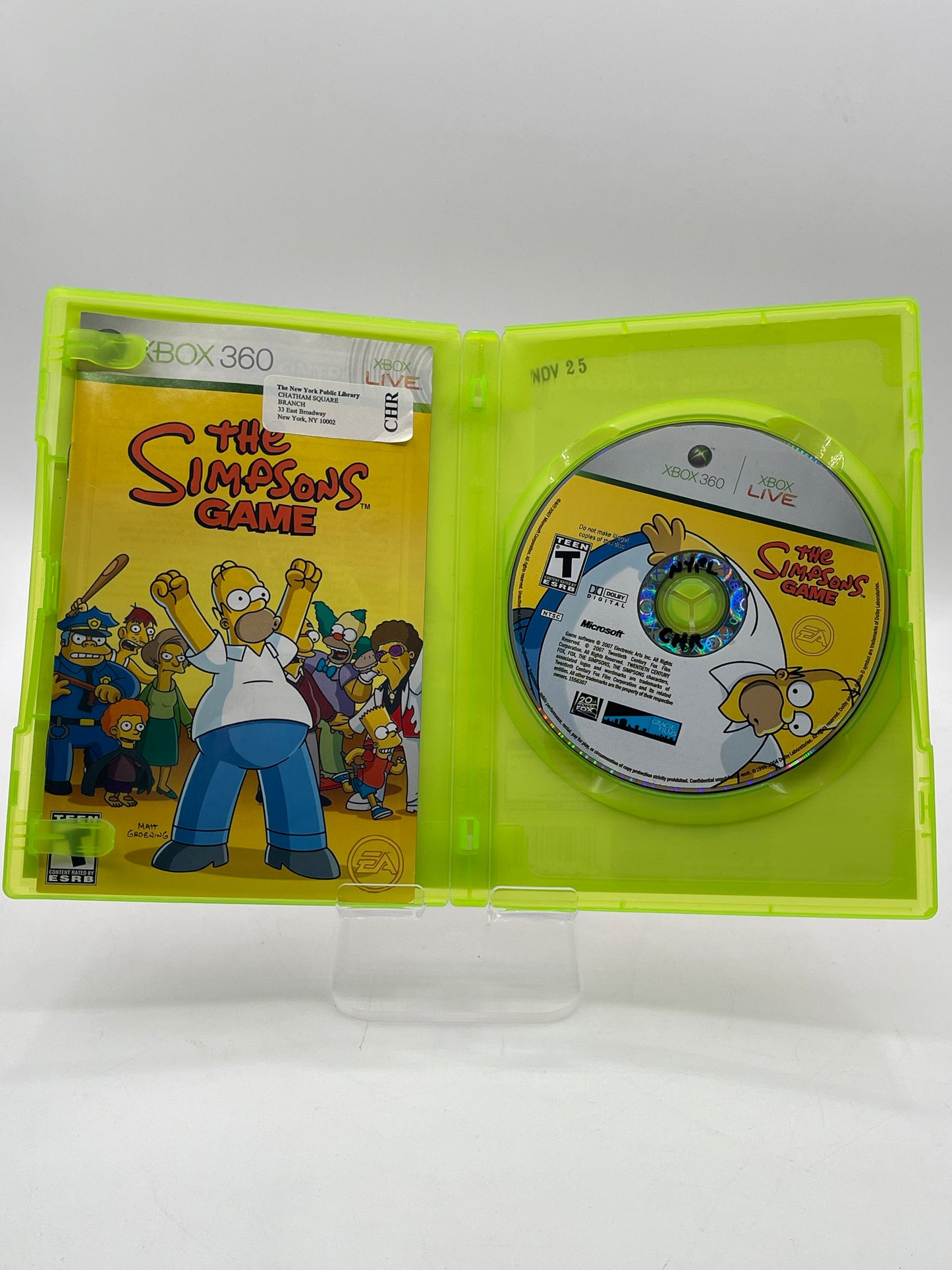 The Simpsons Game (Microsoft Xbox 360, 2007) with Manual Tested Free Shipping