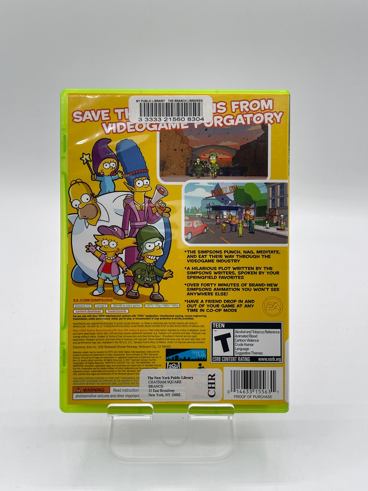 The Simpsons Game (Microsoft Xbox 360, 2007) with Manual Tested Free Shipping