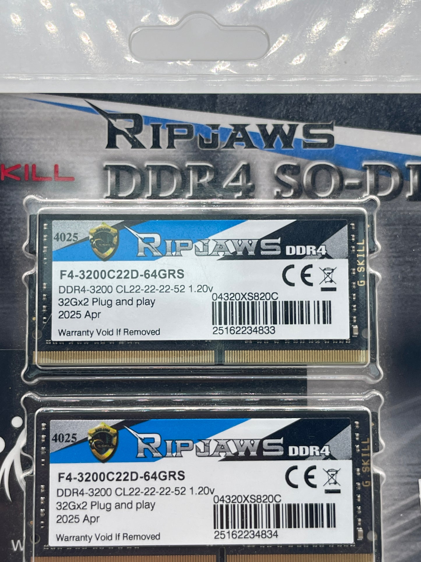 G.SKILL Ripjaws Series 32GB (2 x 16GB) 260-Pin DDR4 SO-DIMM DDR4 3200 Free Shipping