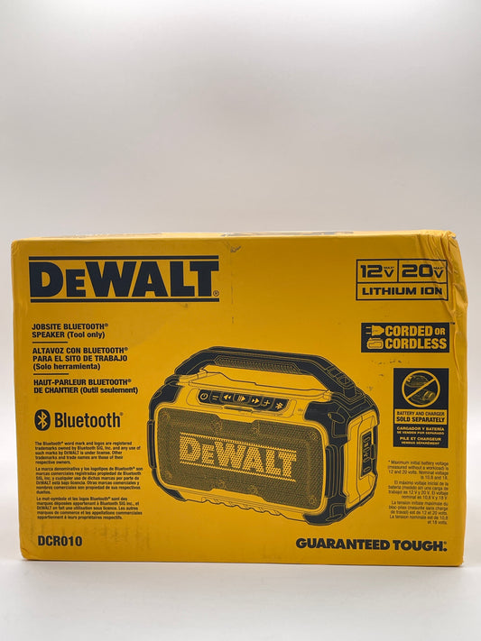DeWalt DCR010 12V/20V MAX Jobsite Bluetooth Speaker - New In Box Free Shipping